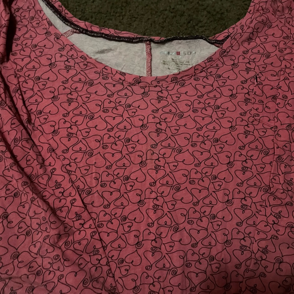 plus size pink heart shirt